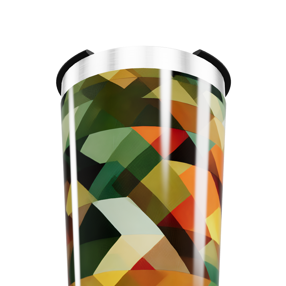 Copo Térmico - Estampado Geométrico Colorido