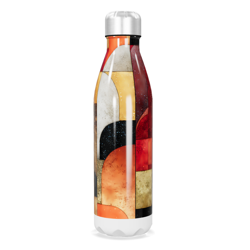Garrafa Inox - Estampa Geométrica Colorida