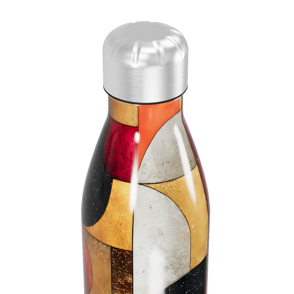 Garrafa Inox - Estampa Geométrica Colorida