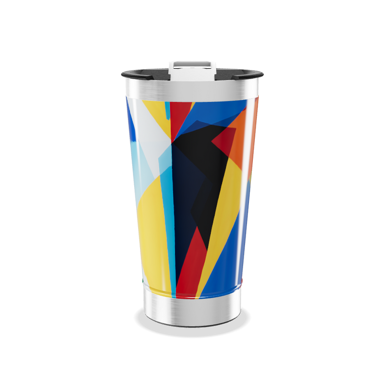 Copo Térmico - Estampa Geométrica Colorida