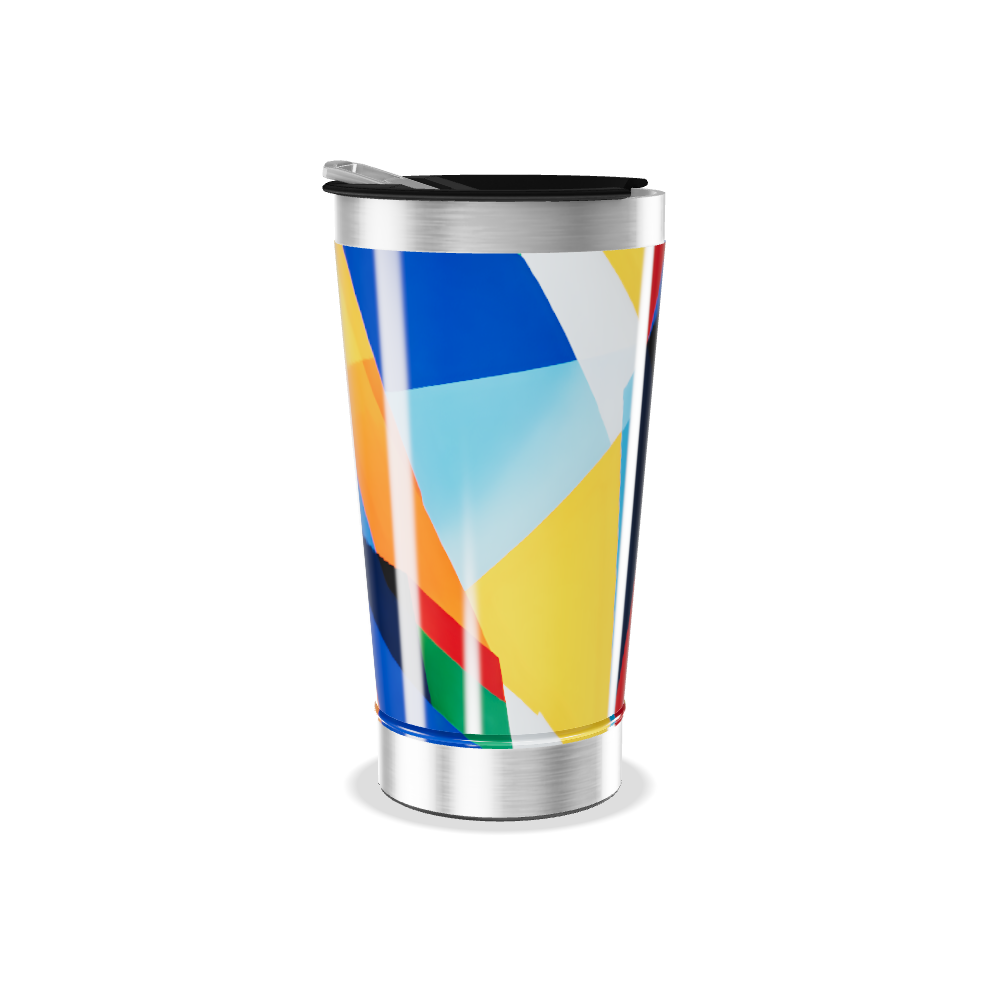 Copo Térmico - Estampa Geométrica Colorida