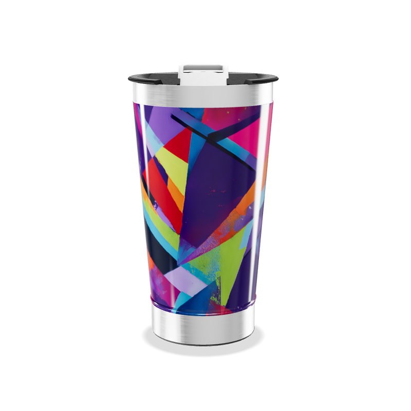 Copo Térmico - Design Abstrato Colorido