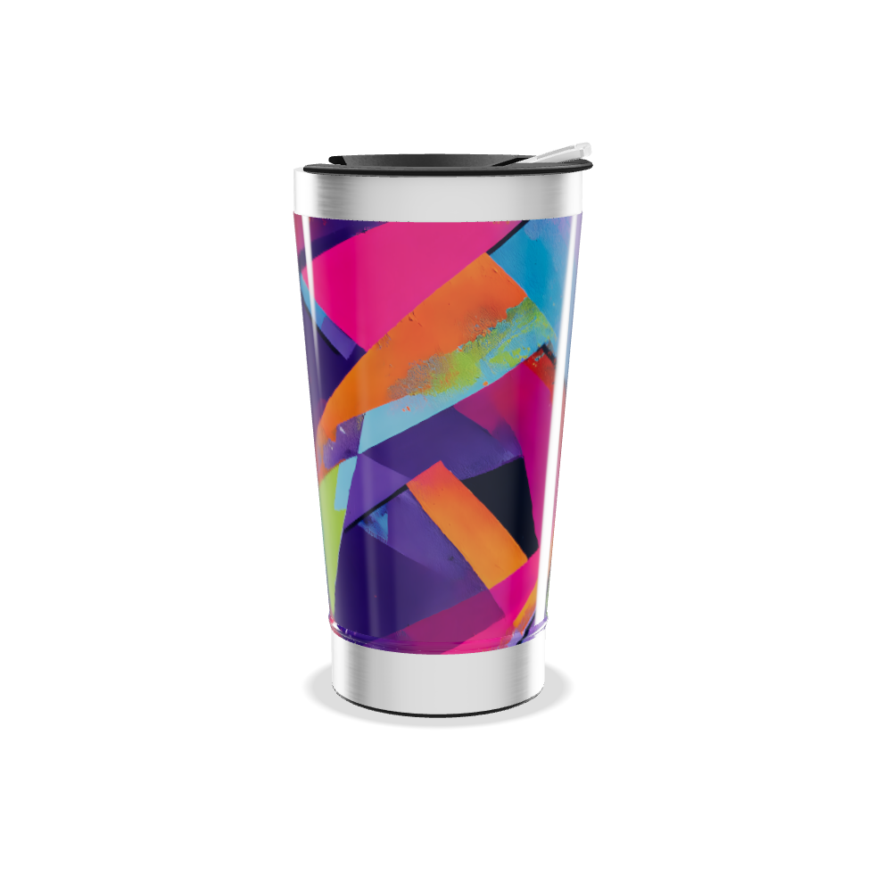 Copo Térmico - Design Abstrato Colorido