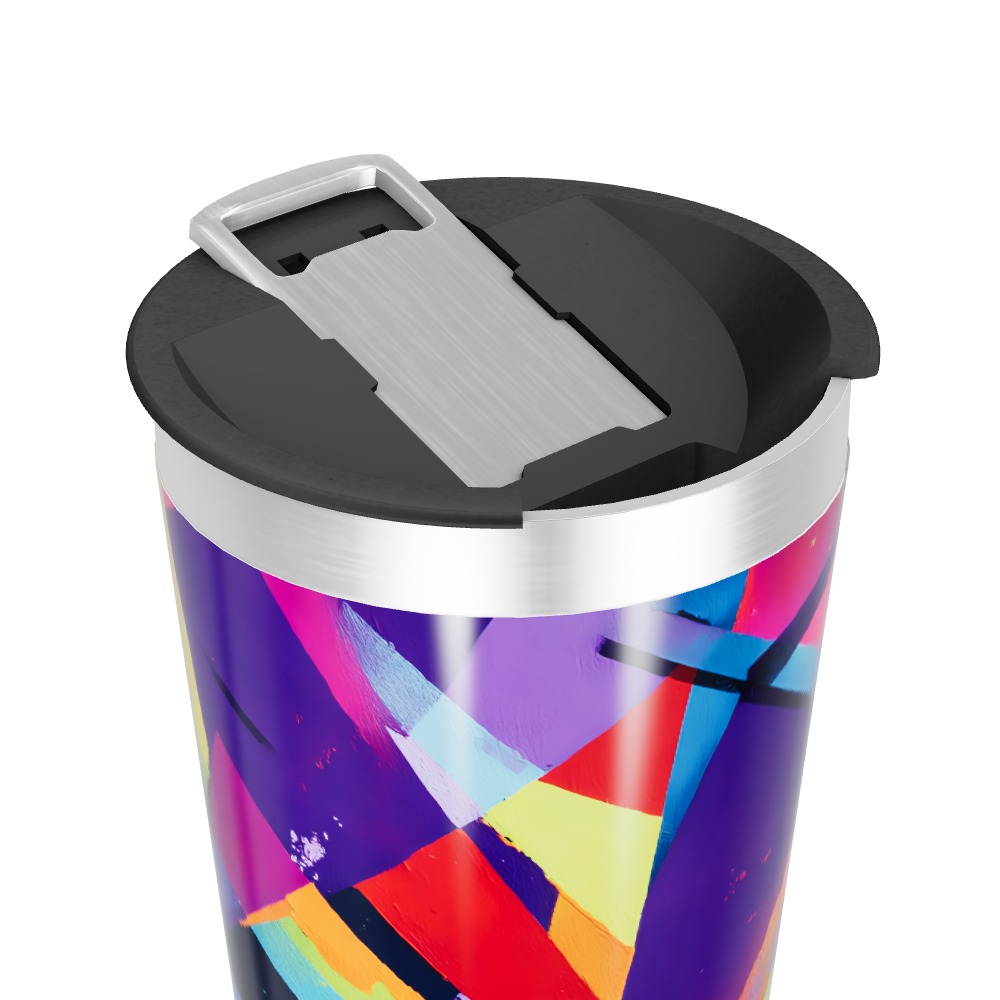 Copo Térmico - Design Abstrato Colorido