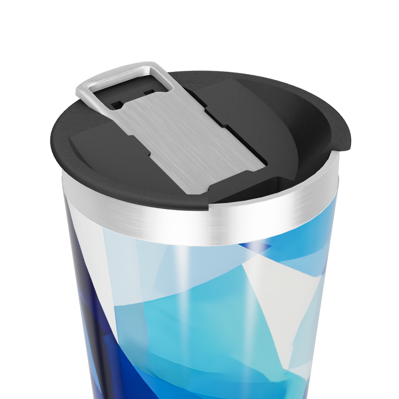 Copo Térmico - Azul com Estampa Geométrica