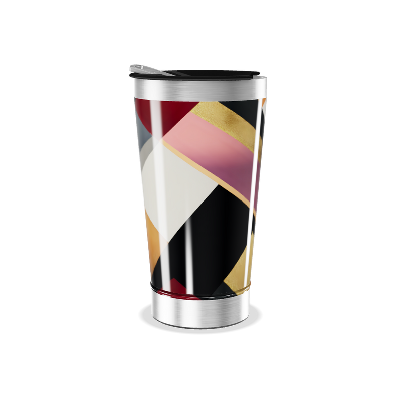 Copo Térmico - Abstrato Multicolorido Aço