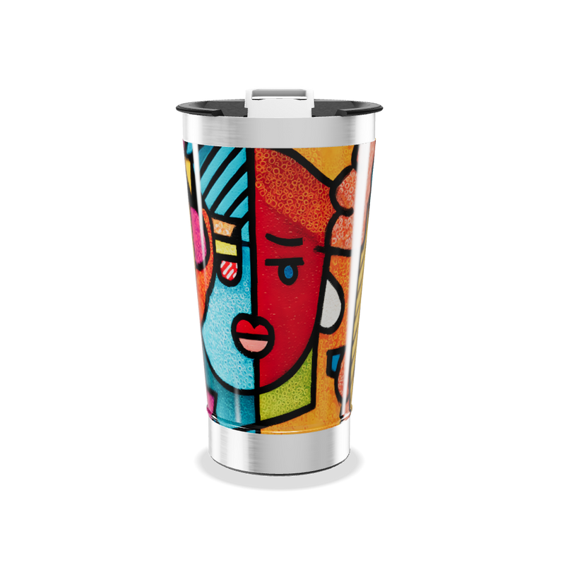 Copo Térmico - Arte Colorida Inox