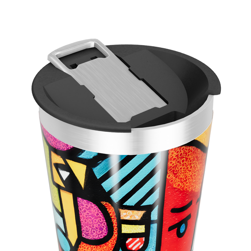 Copo Térmico - Arte Colorida Inox