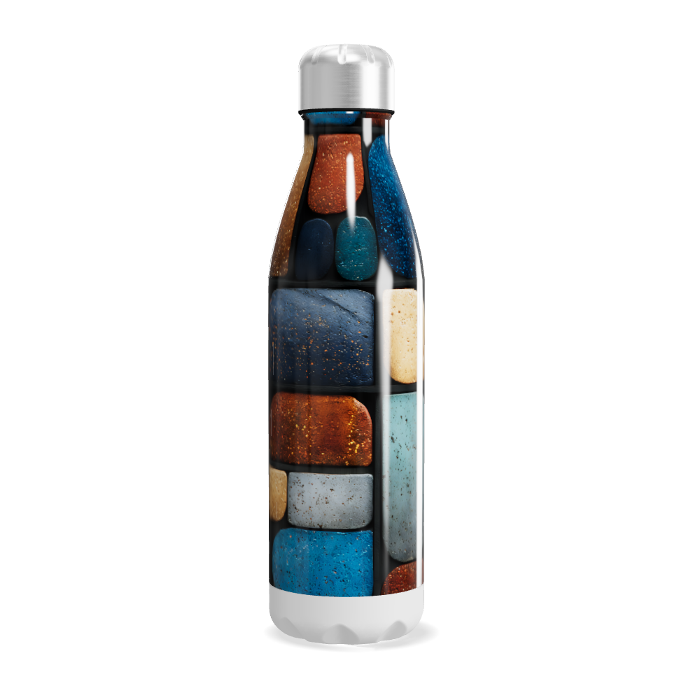 Garrafa Inox - Pedras Coloridas