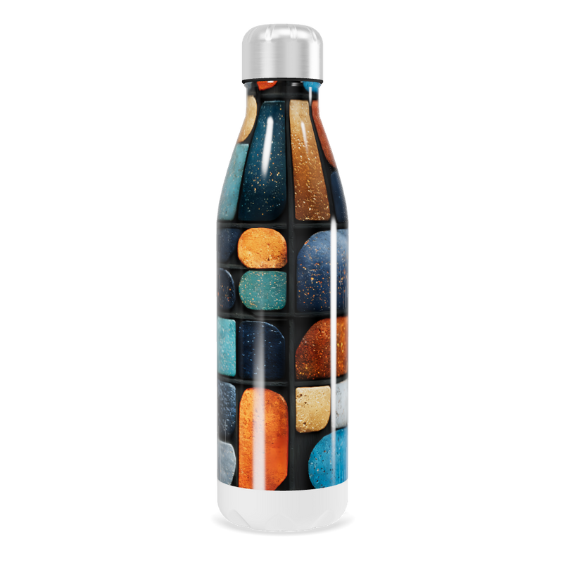 Garrafa Inox - Pedras Coloridas