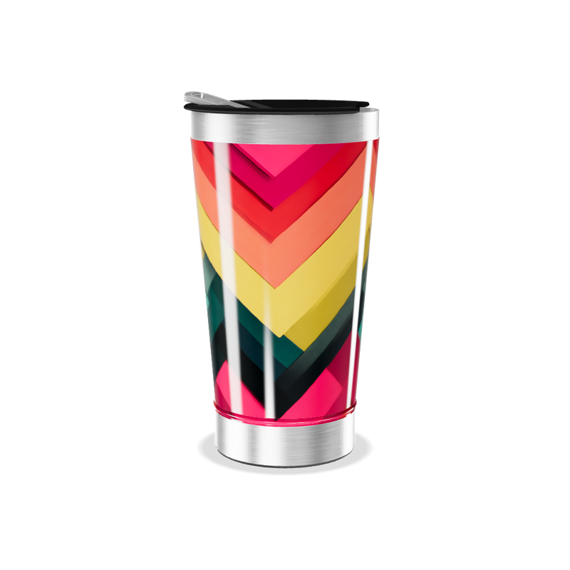 Copo Térmico - Estampa Colorida Geométrica