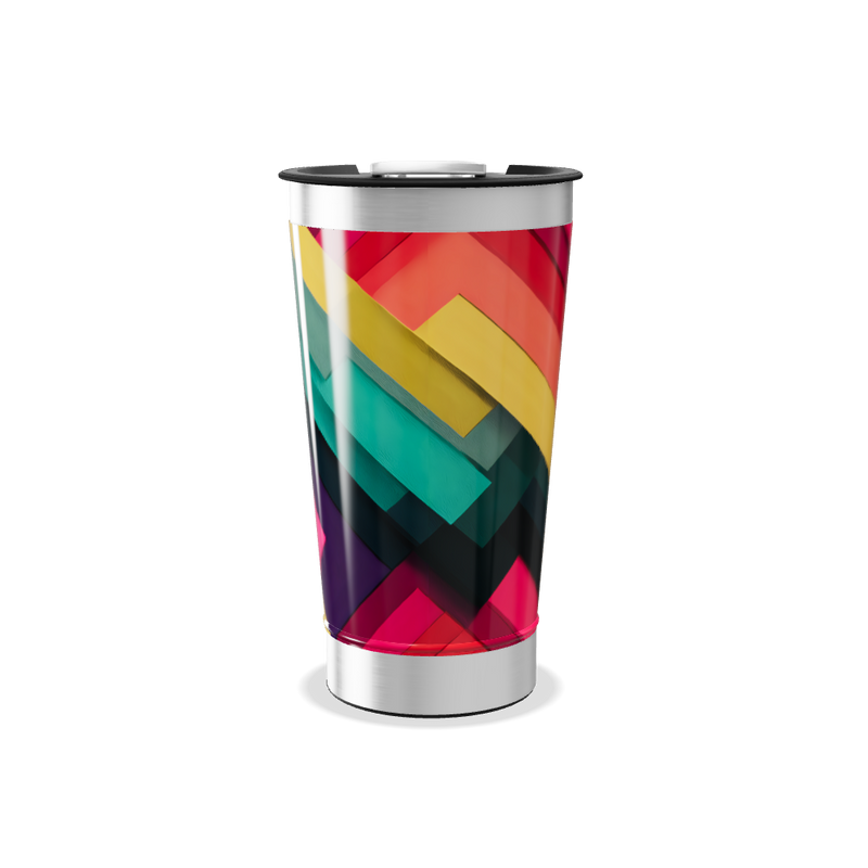 Copo Térmico - Estampa Colorida Geométrica