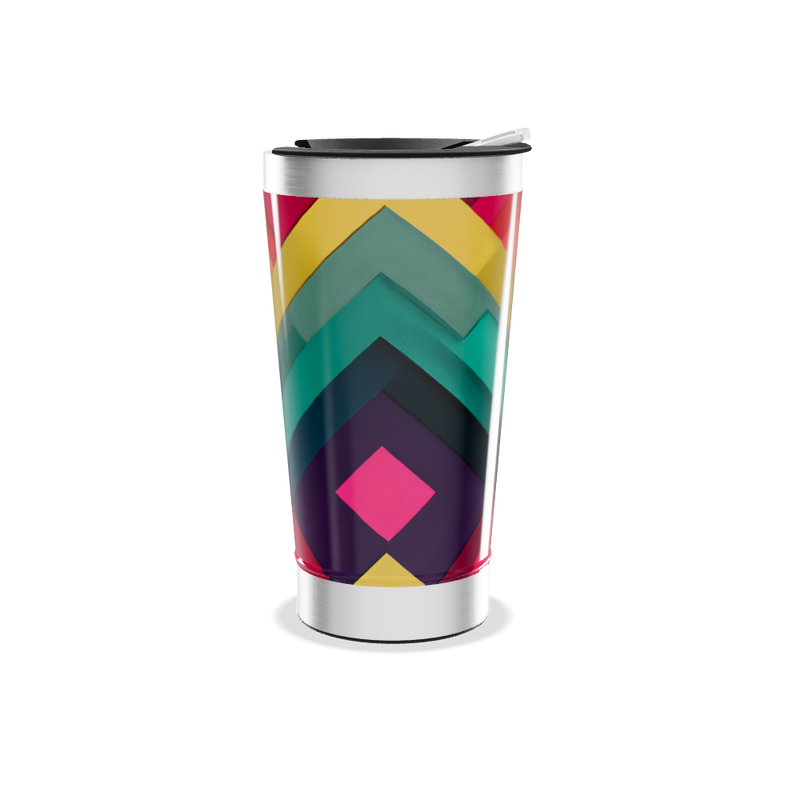 Copo Térmico - Estampa Colorida Geométrica