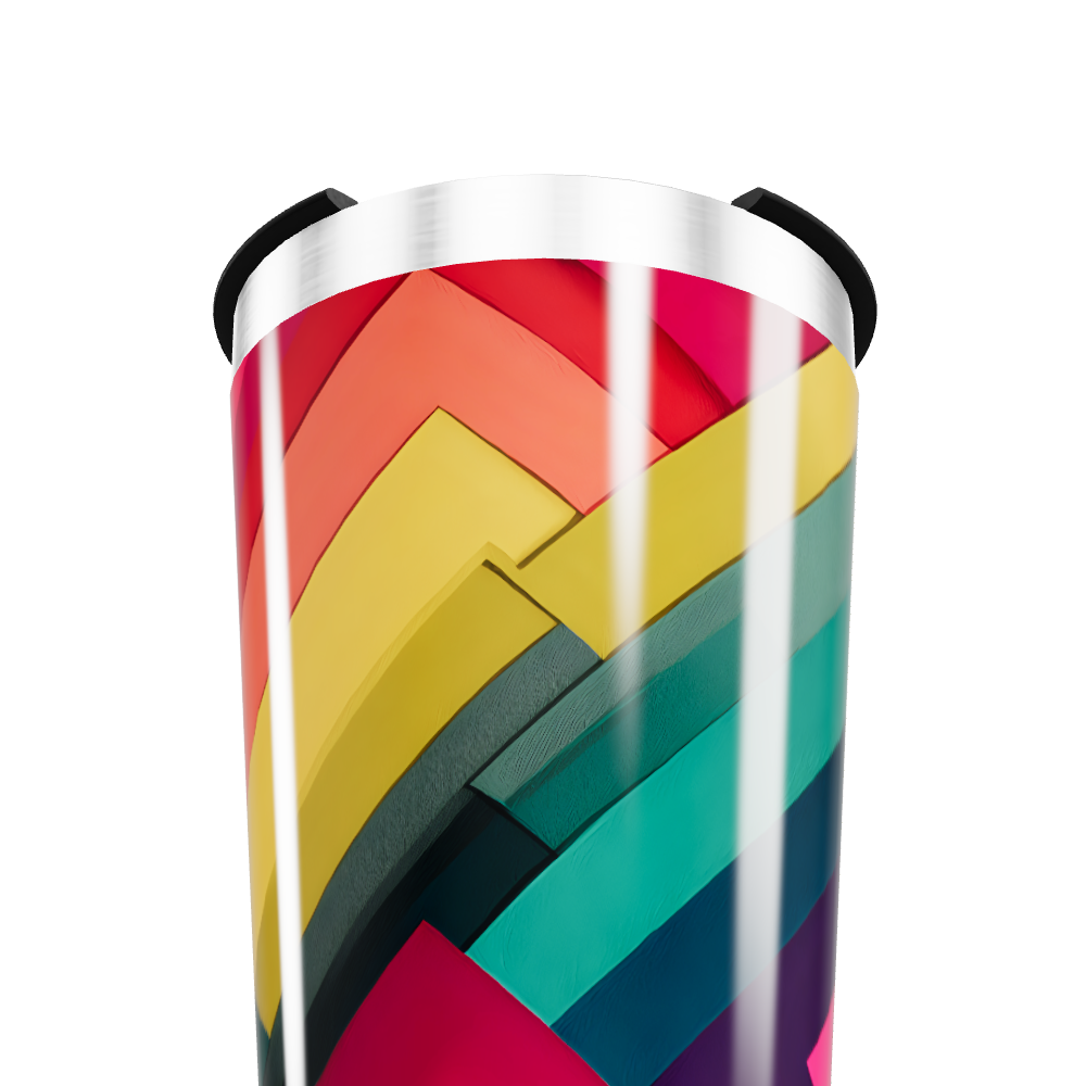 Copo Térmico - Estampa Colorida Geométrica