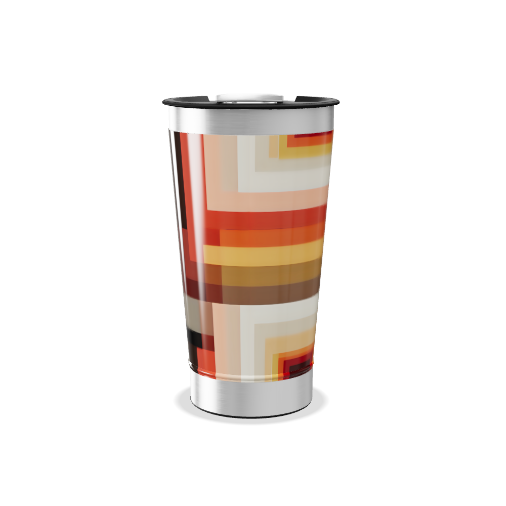 Copo Térmico - Listras Coloridas Aço Inox
