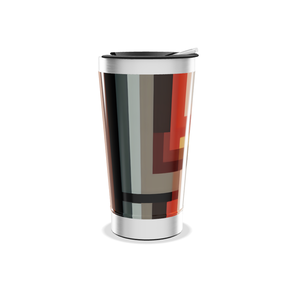 Copo Térmico - Listras Coloridas Aço Inox