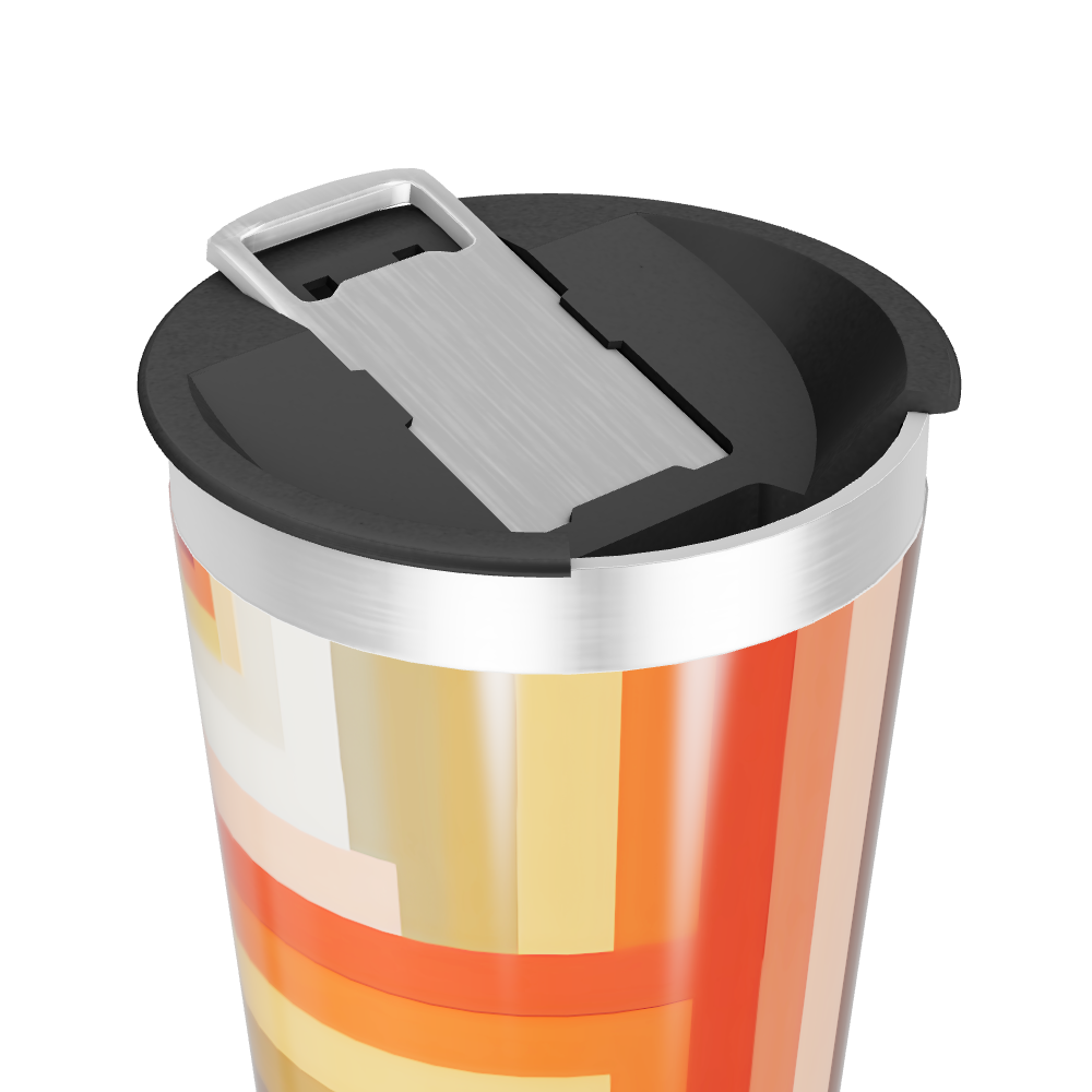 Copo Térmico - Listras Coloridas Aço Inox