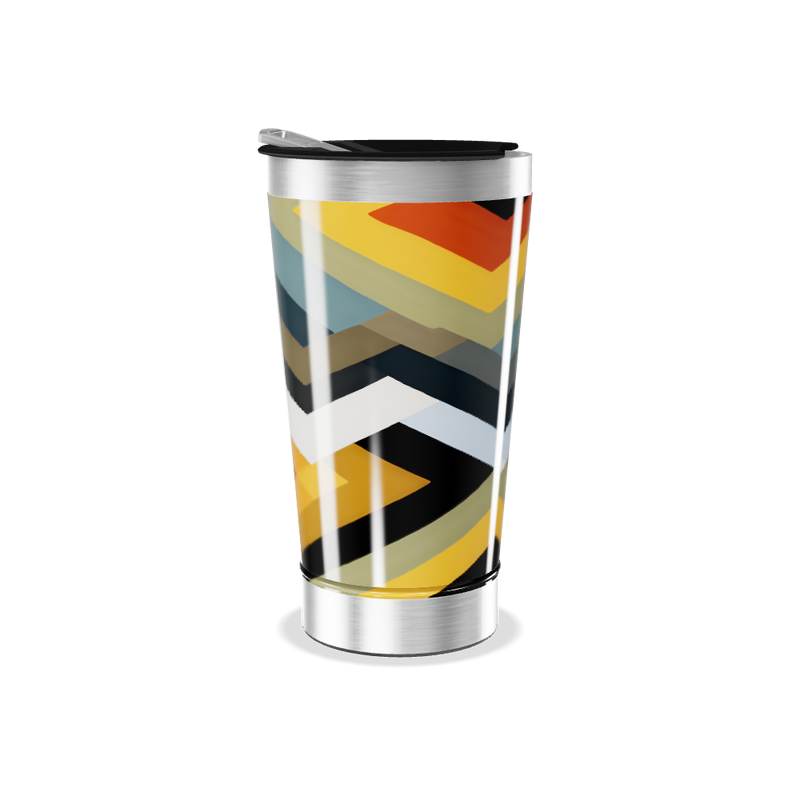 Copo Térmico - Estampa Chevron Colorida