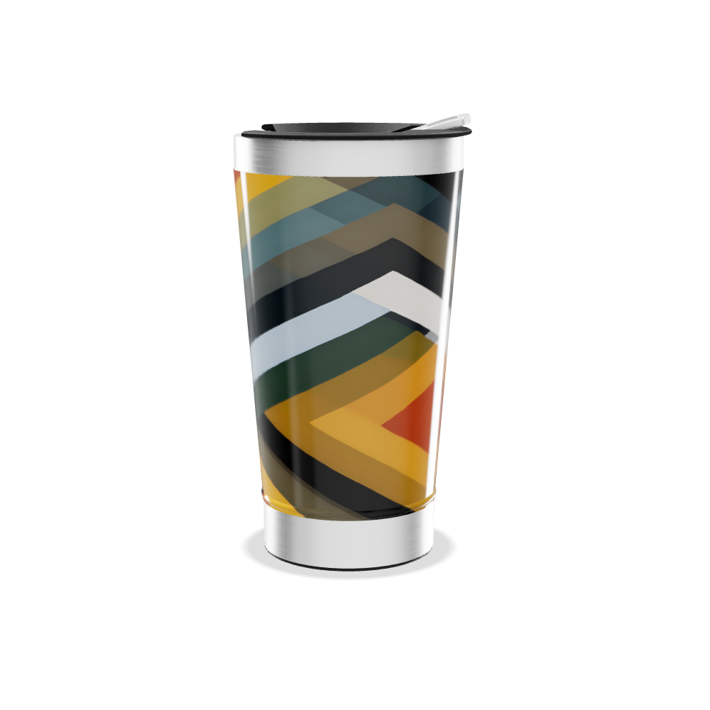 Copo Térmico - Estampa Chevron Colorida