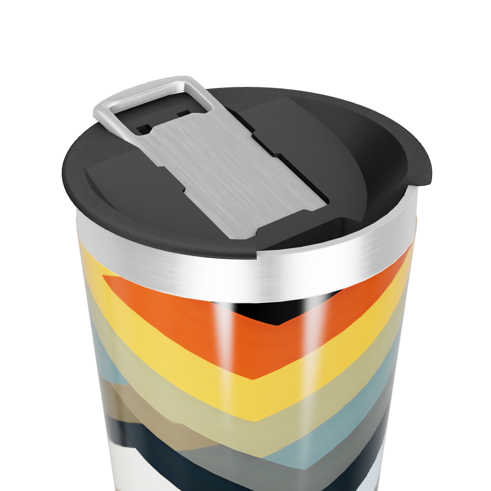 Copo Térmico - Estampa Chevron Colorida