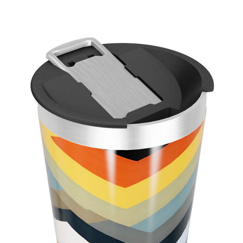 Copo Térmico - Estampa Chevron Colorida