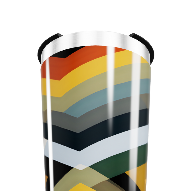 Copo Térmico - Estampa Chevron Colorida