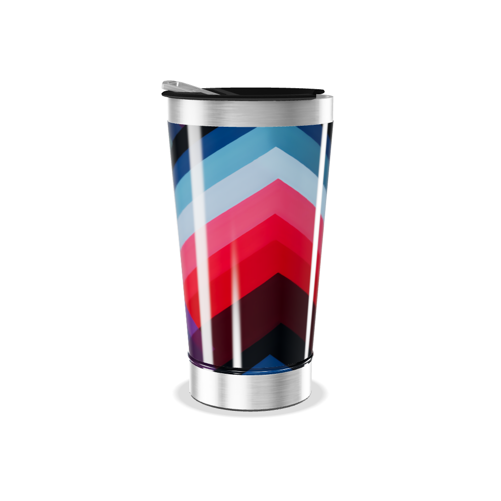 Copo Térmico - Listras Coloridas Inox