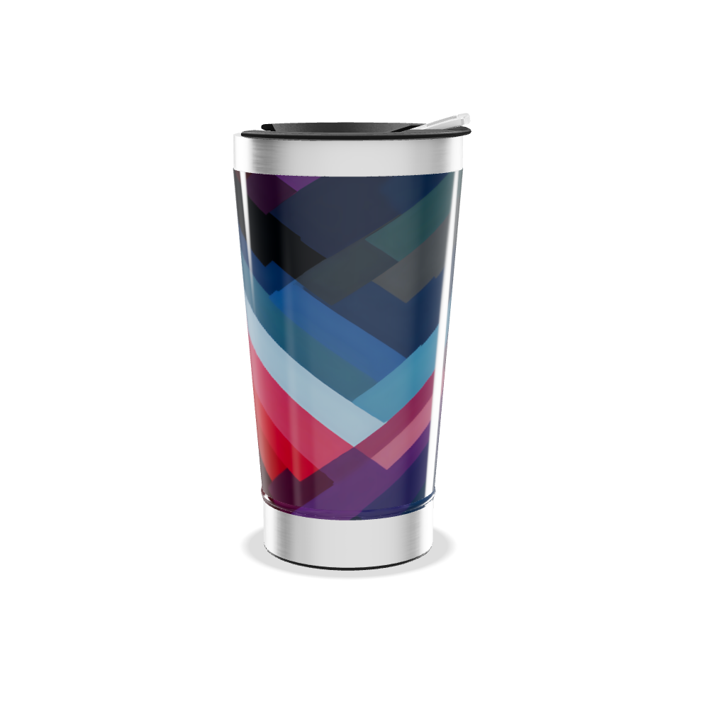 Copo Térmico - Listras Coloridas Inox