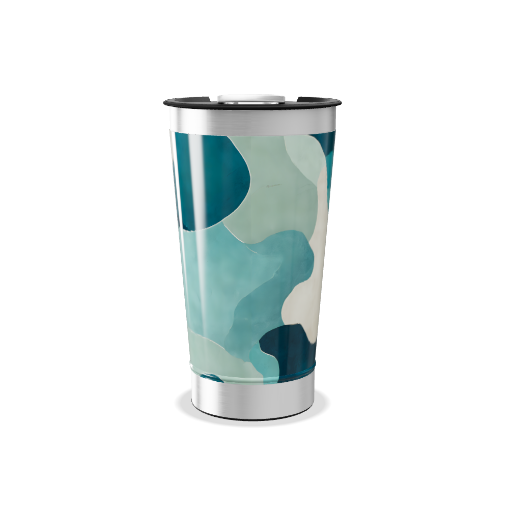 Copo Térmico - Azul Abstrato Aço Inox