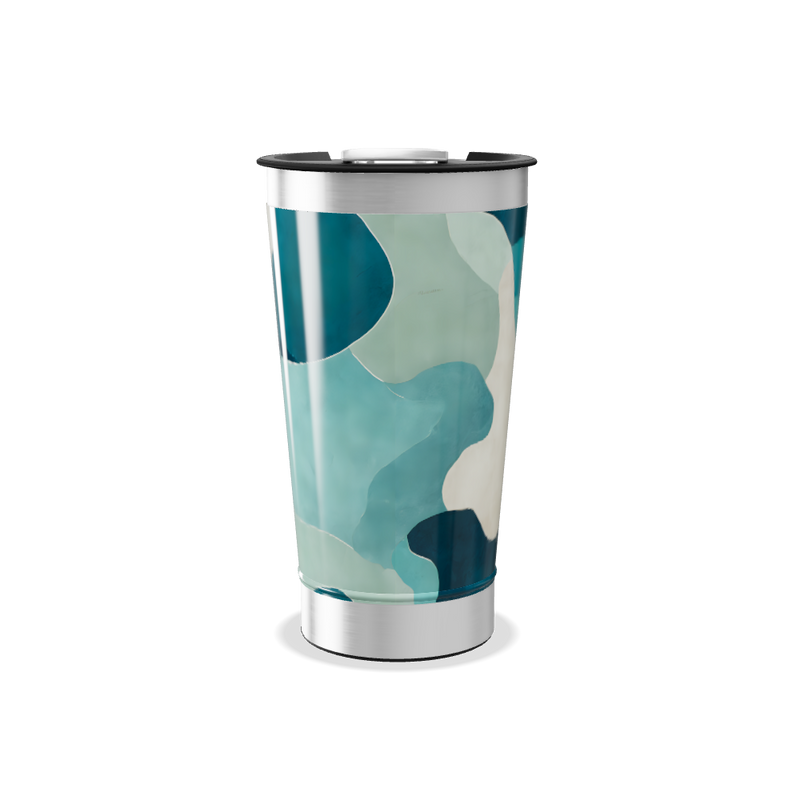 Copo Térmico - Azul Abstrato Aço Inox