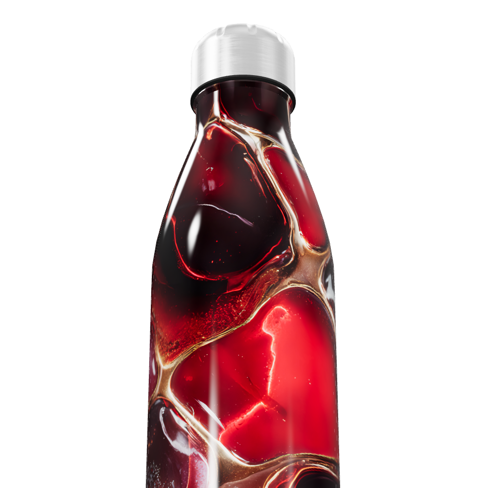 Garrafa Inox Estampada Vermelha