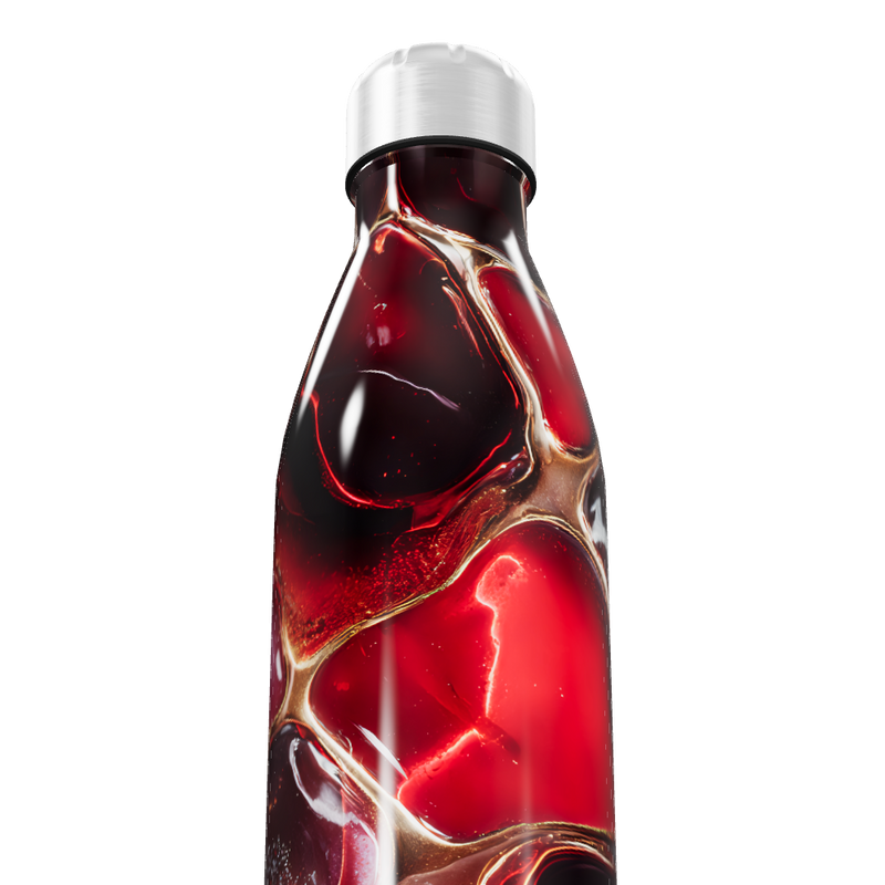 Garrafa Inox Estampada Vermelha