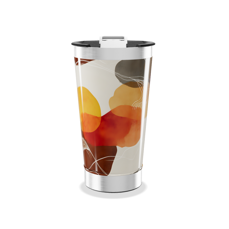 Copo Térmico - Estampa Abstrata Colorida