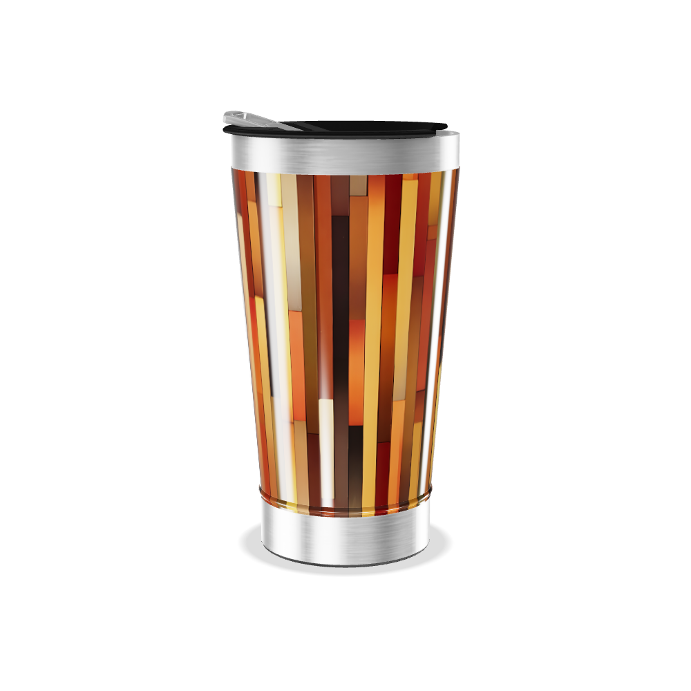 Copo Térmico - Estampa Listrada Colorida