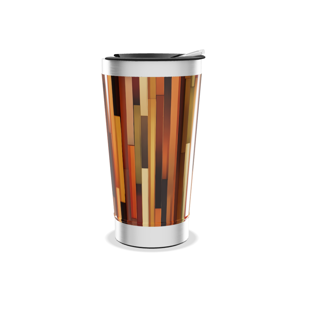 Copo Térmico - Estampa Listrada Colorida