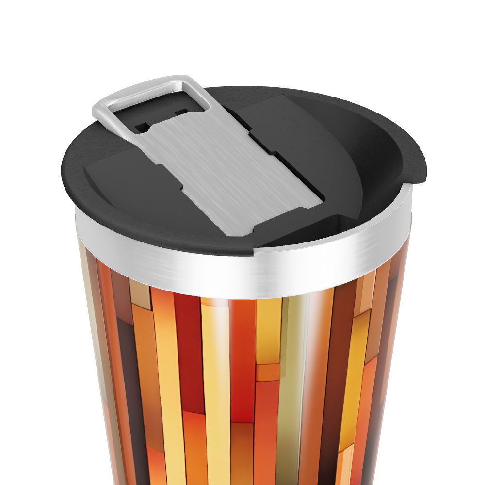 Copo Térmico - Estampa Listrada Colorida