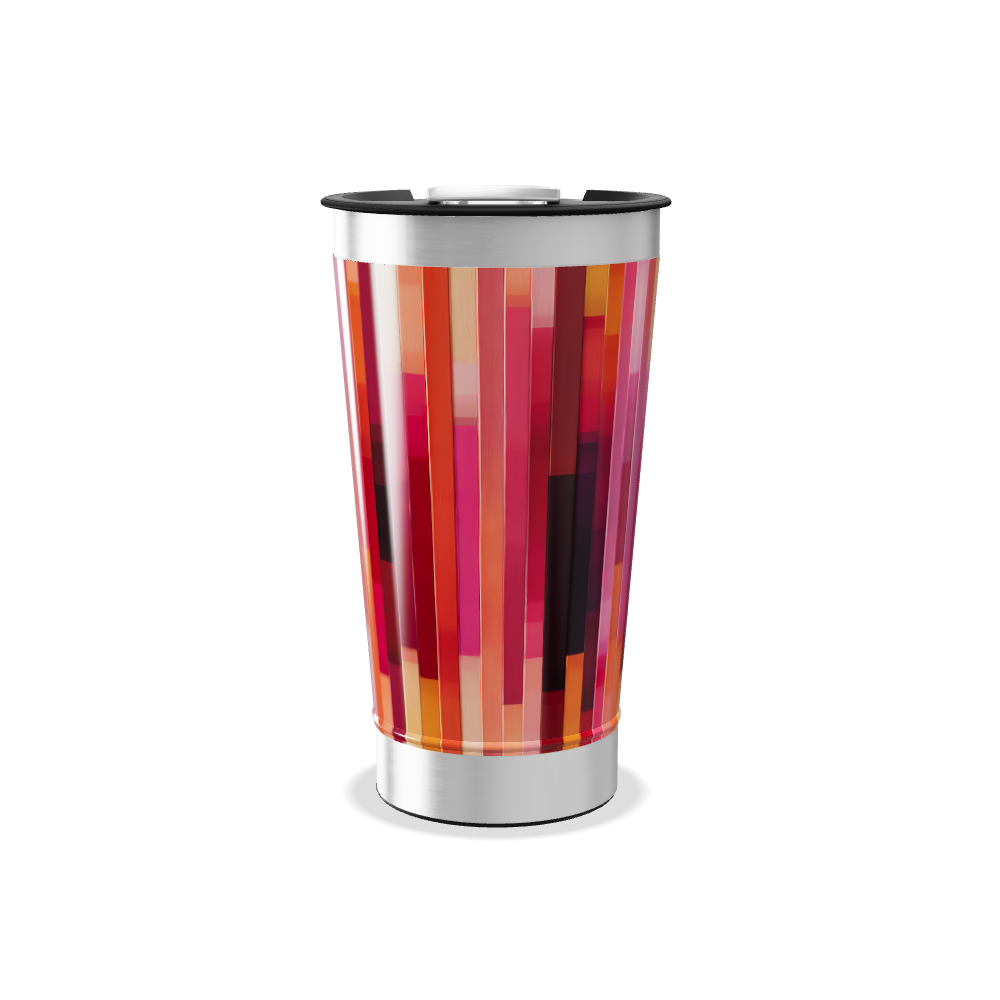 Copo Térmico - Listras Coloridas Aço