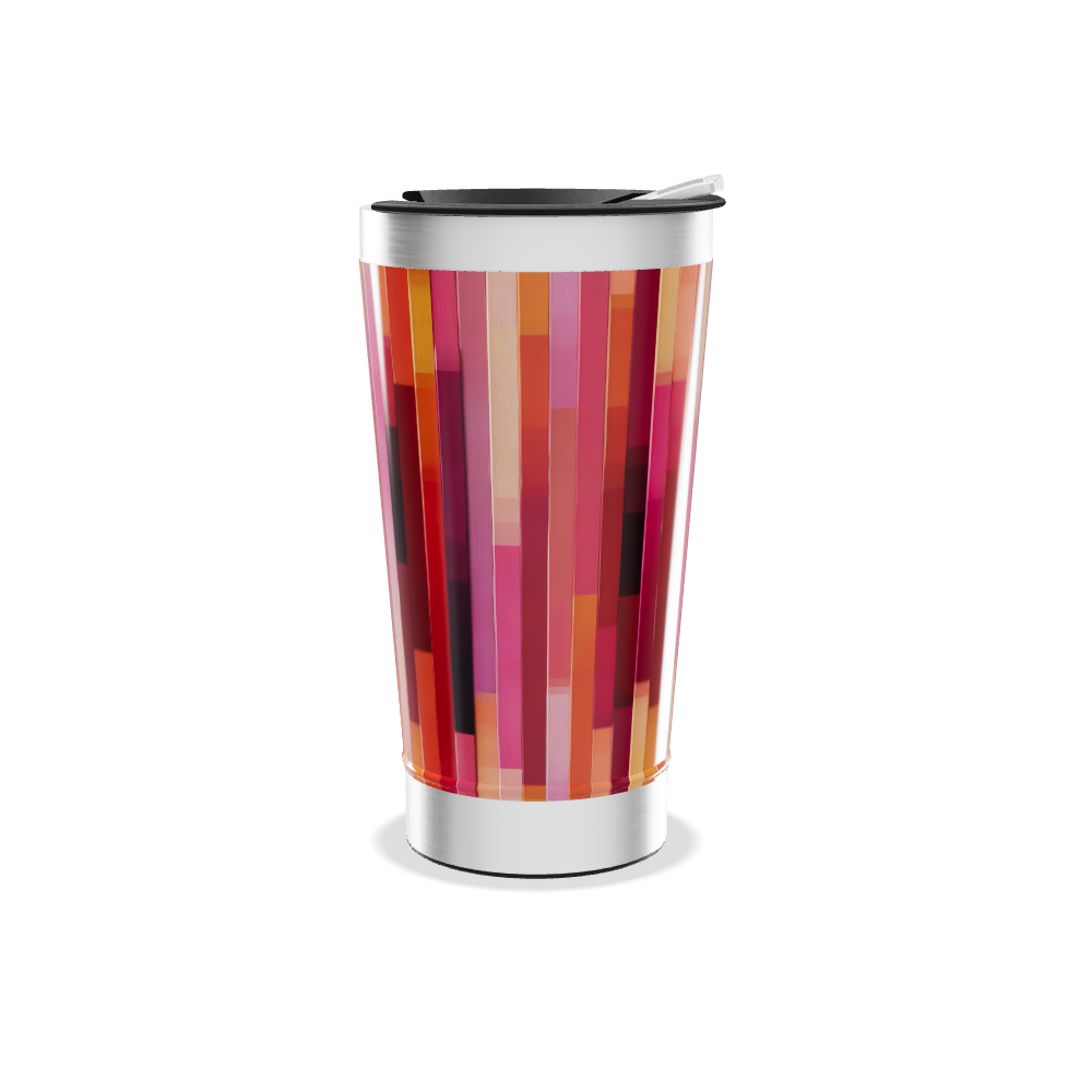 Copo Térmico - Listras Coloridas Aço