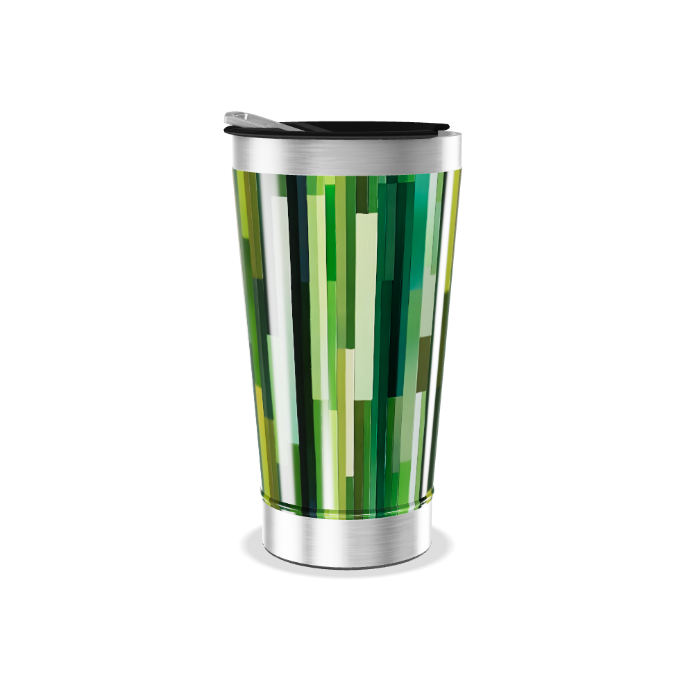Copo Térmico - Estampado Verde Geométrico