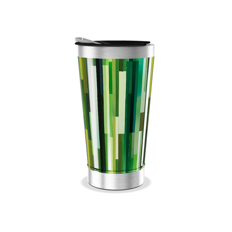 Copo Térmico - Estampado Verde Geométrico