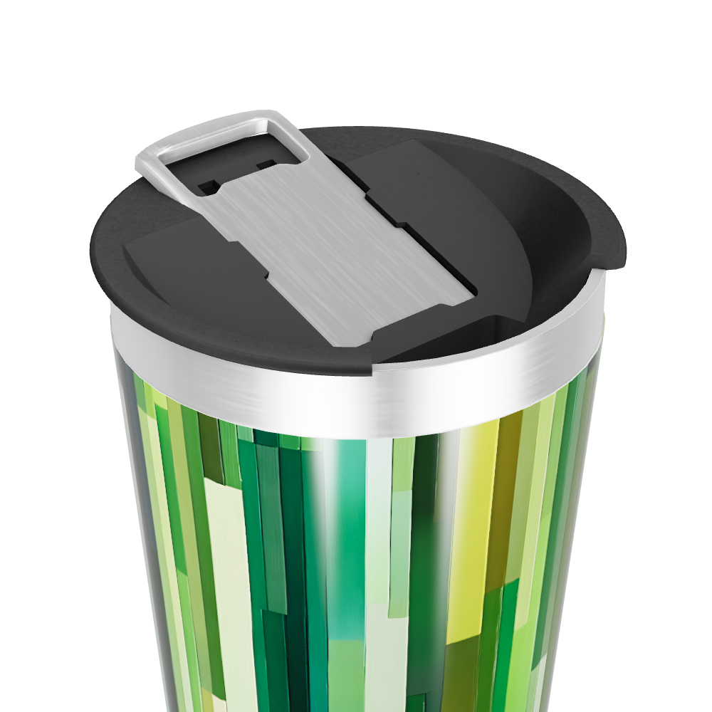 Copo Térmico - Estampado Verde Geométrico