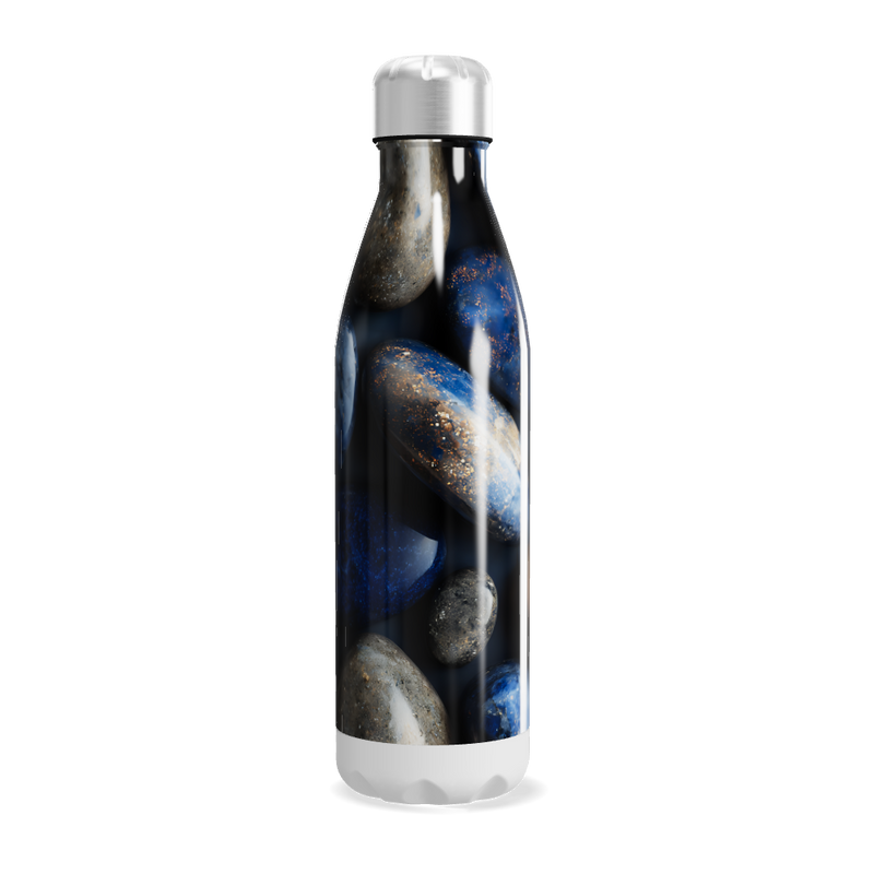 Garrafa Inox - Estampa Pedras Azuis