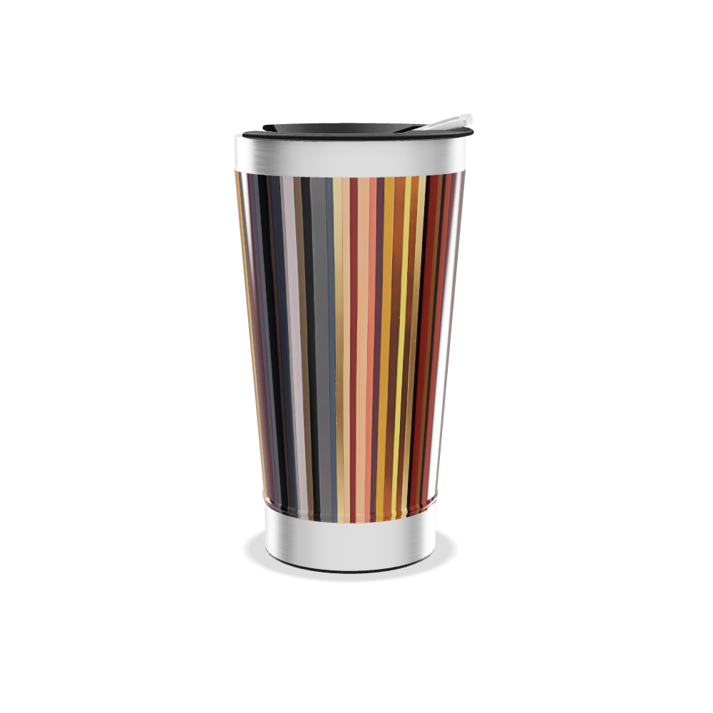 Copo Térmico - Listrado Colorido Inox