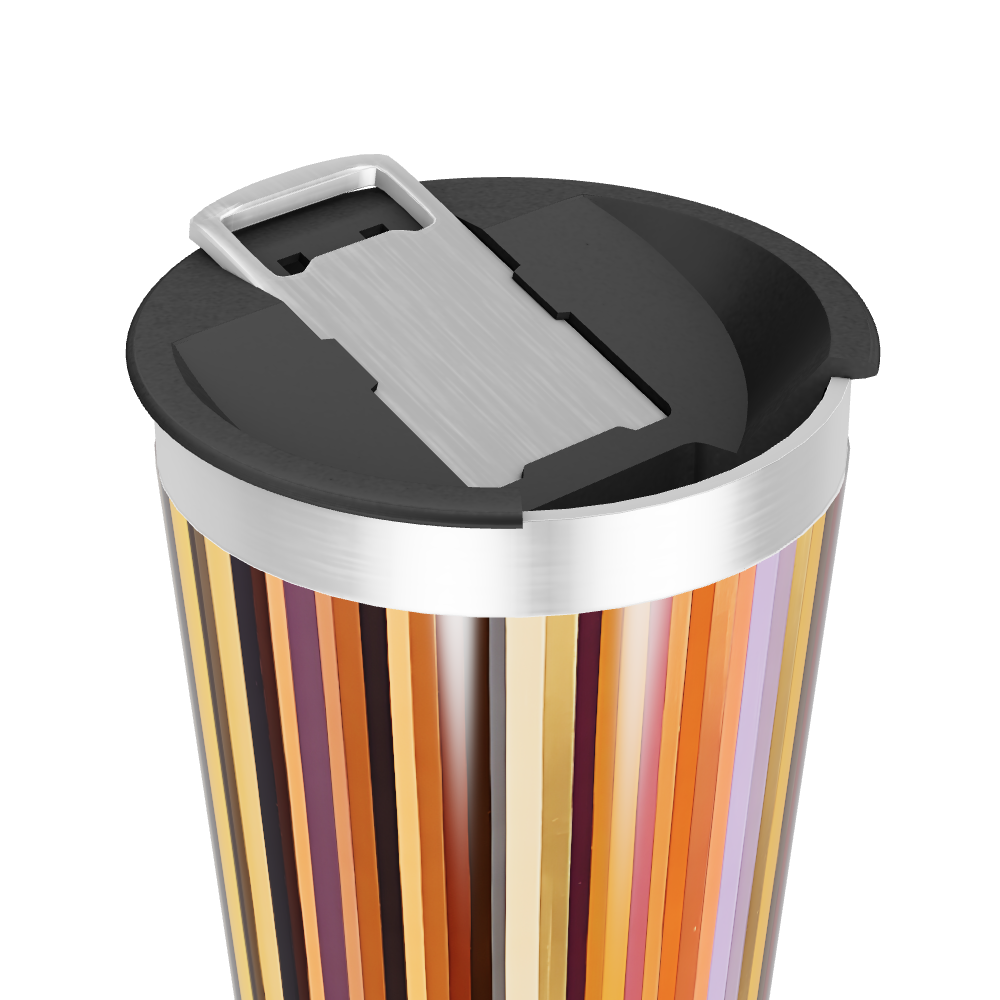 Copo Térmico - Listrado Colorido Inox