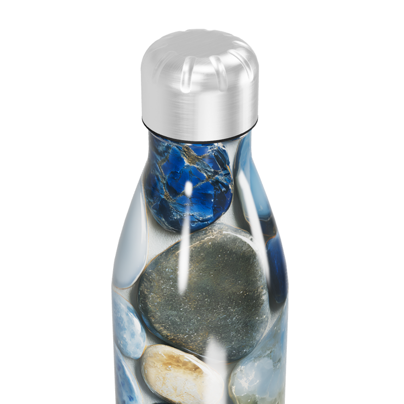 Garrafa Inox - Estampa Pedras Azuis