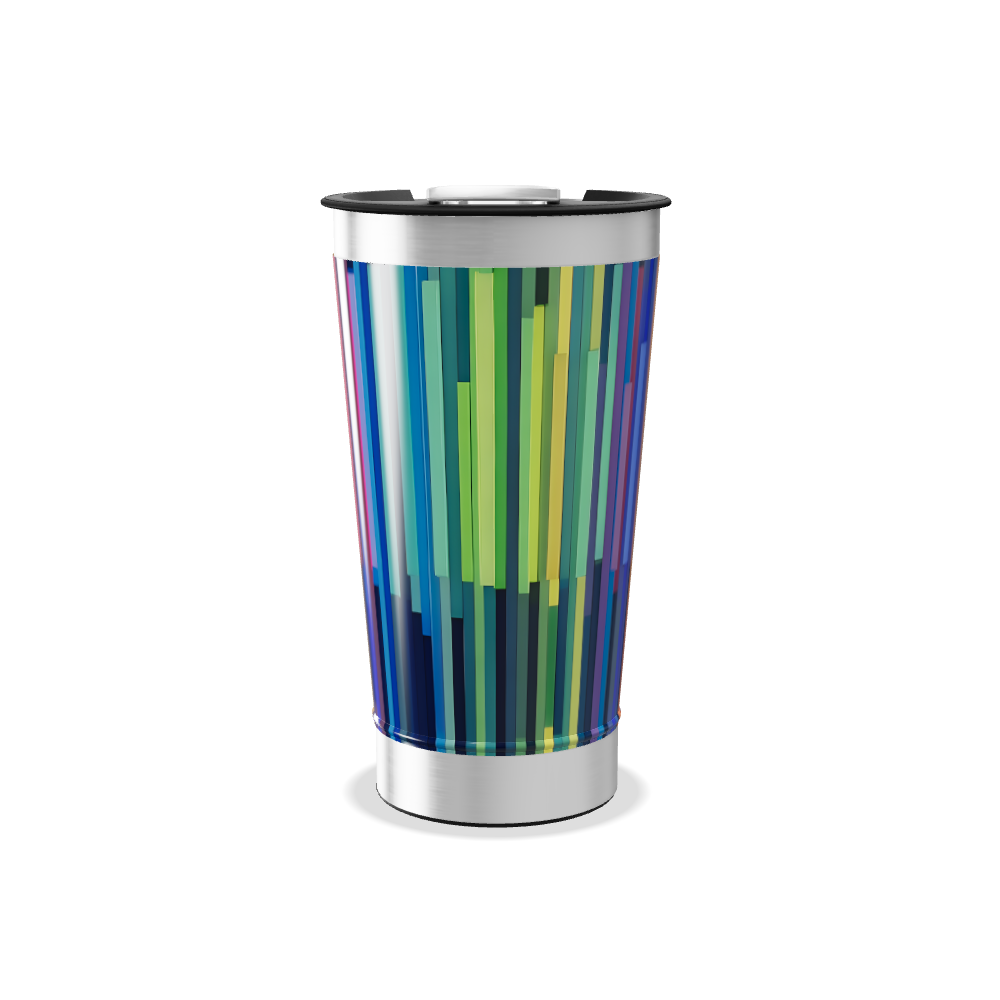 Copo Térmico - Colorido com Listras Verticais