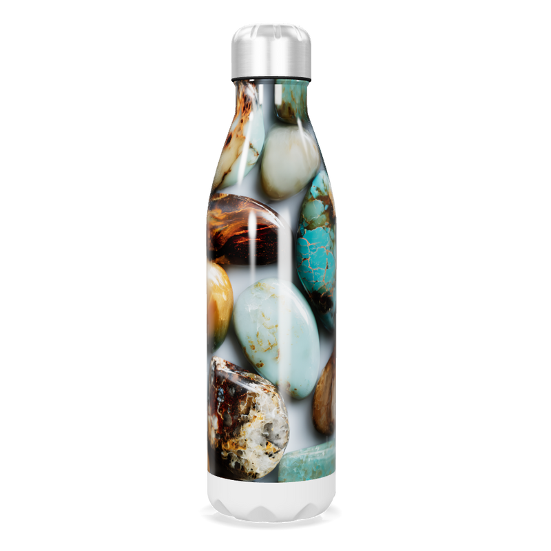 Garrafa Inox - Estampa Pedras Coloridas