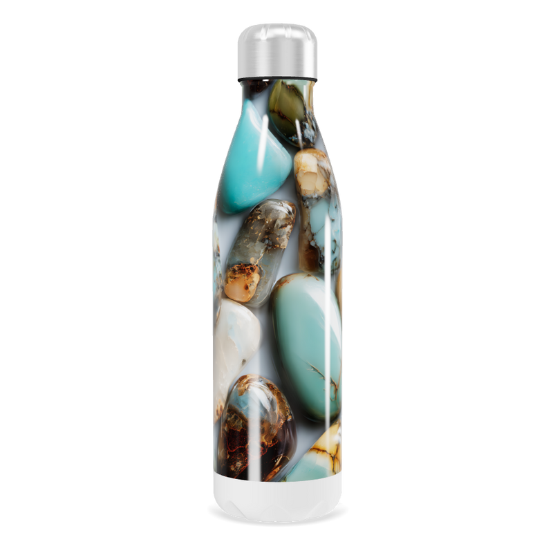 Garrafa Inox - Estampa Pedras Coloridas