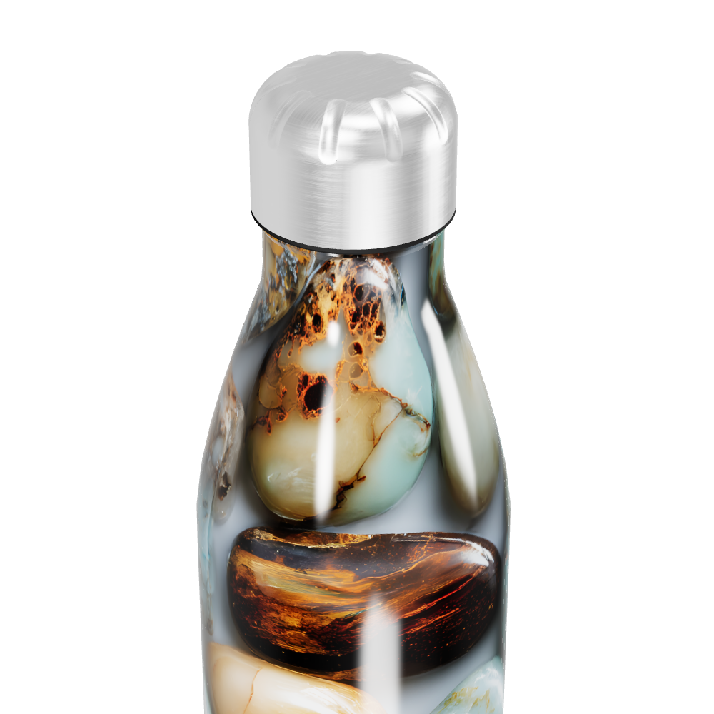 Garrafa Inox - Estampa Pedras Coloridas