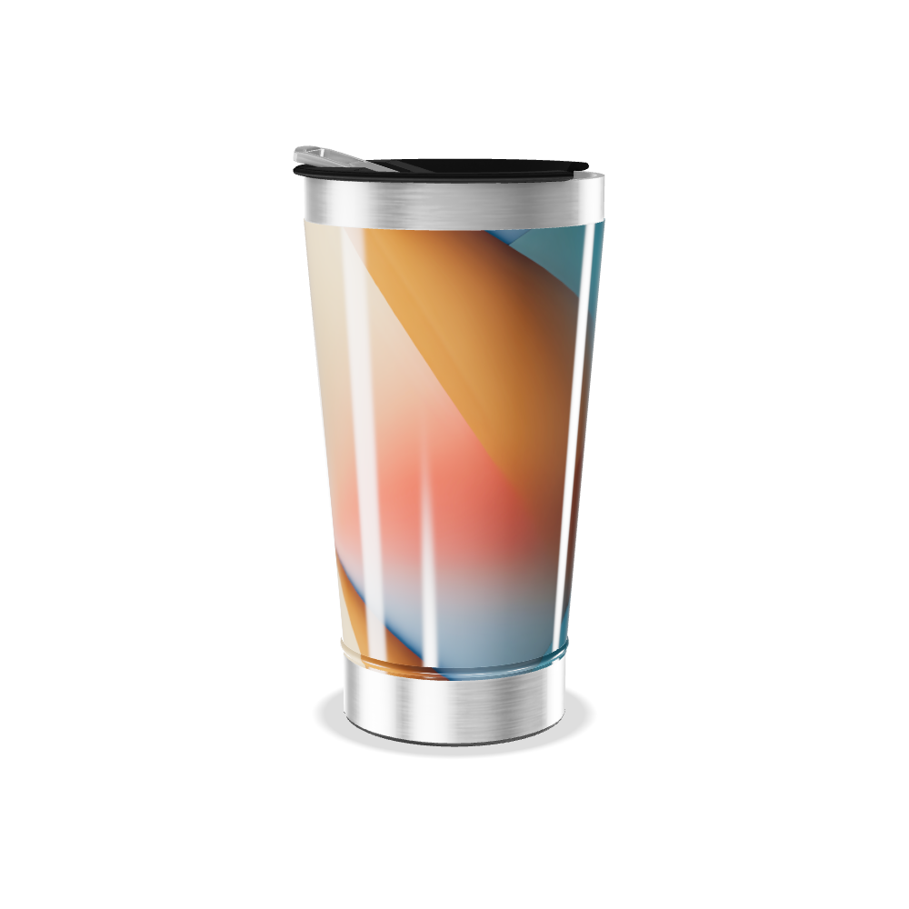 Copo Térmico - Design Geométrico Colorido